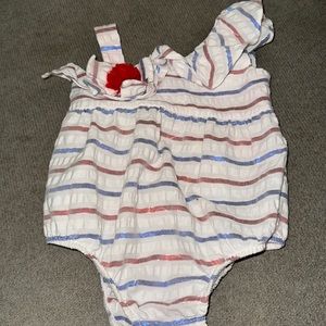 Iris & Ivy red, white, & blue onesie